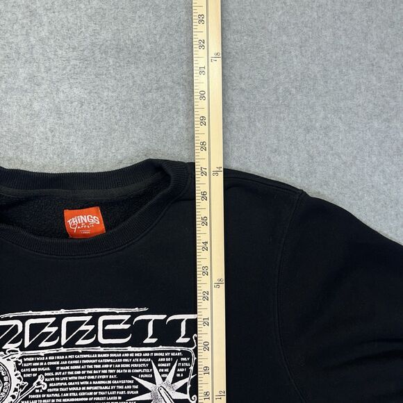 Things By Garrett Crewneck Sweatshirt Men’s Large Black Pullover - Picture 10 of 12